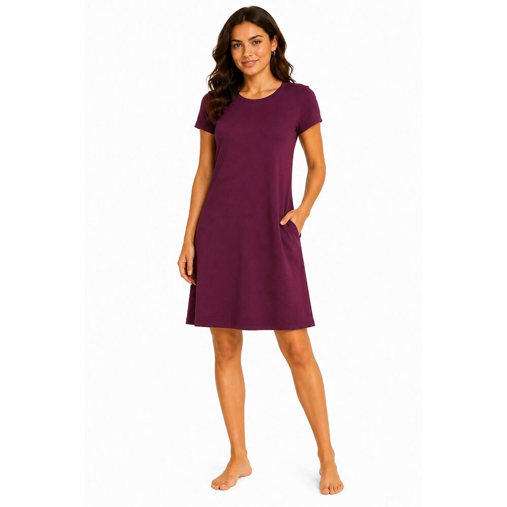 MICHAEL STARS Women’s Plum Betty T-Shirt Dress XS NWT Cotton Knit Casual Dress